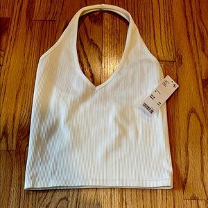 Off white Ribbed Halter